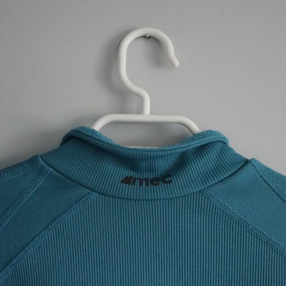 MEC Women's Sz Lrg Blue Full Zip Cycling Active Fleece Ribbed Stretch Jacket - Picture 8 of 15